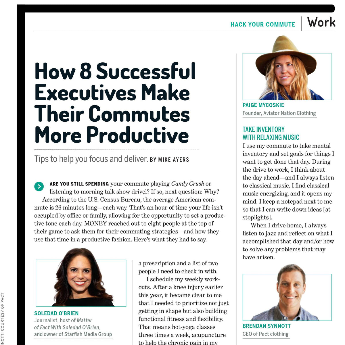 A screen grab of an article highlighting Paige as an executive