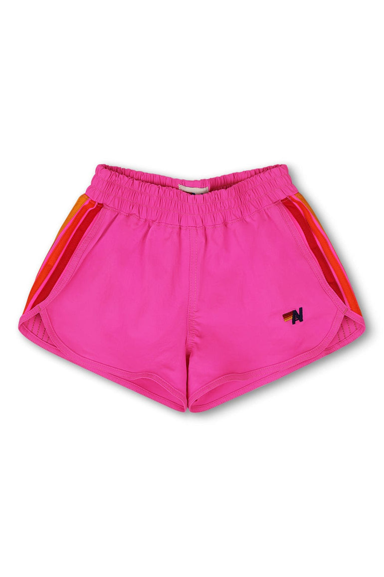 5 STRIPE KIDS FLEX JOGGER SHORT - NEON PINK