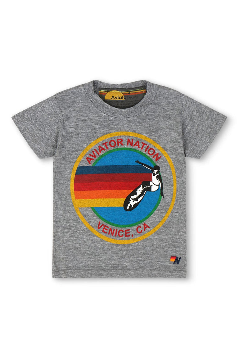 KID'S AVIATOR NATION VENICE TEE - HEATHER GREY