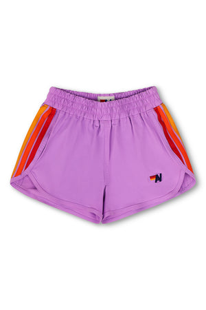 5 STRIPE KIDS FLEX JOGGER SHORT - NEON PURPLE