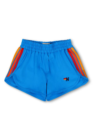 5 STRIPE KIDS FLEX JOGGER SHORT - NEON BLUE