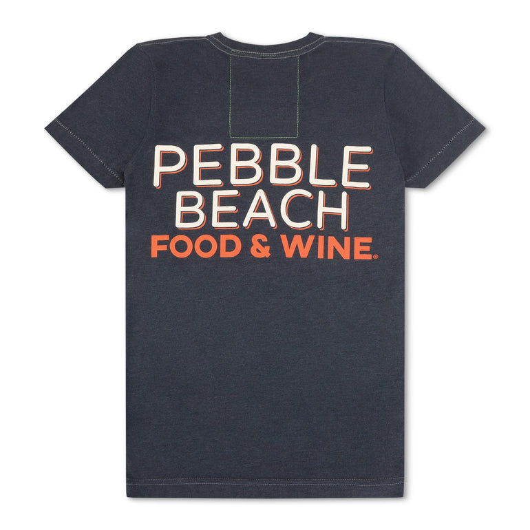 PEBBLE BEACH FOOD & WINE 2026 UNISEX CREW TEE - CHARCOAL