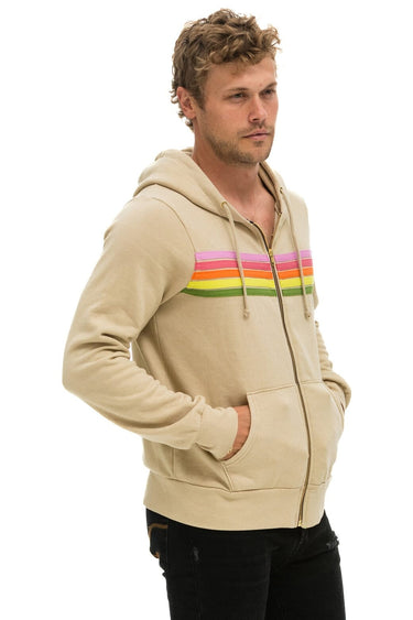 5 STRIPE HOODIE - SAND // PINK // GREEN Hoodie Aviator Nation