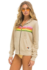 5 STRIPE HOODIE - SAND // PINK // GREEN Hoodie Aviator Nation