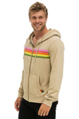 5 STRIPE HOODIE - SAND // PINK // GREEN Hoodie Aviator Nation
