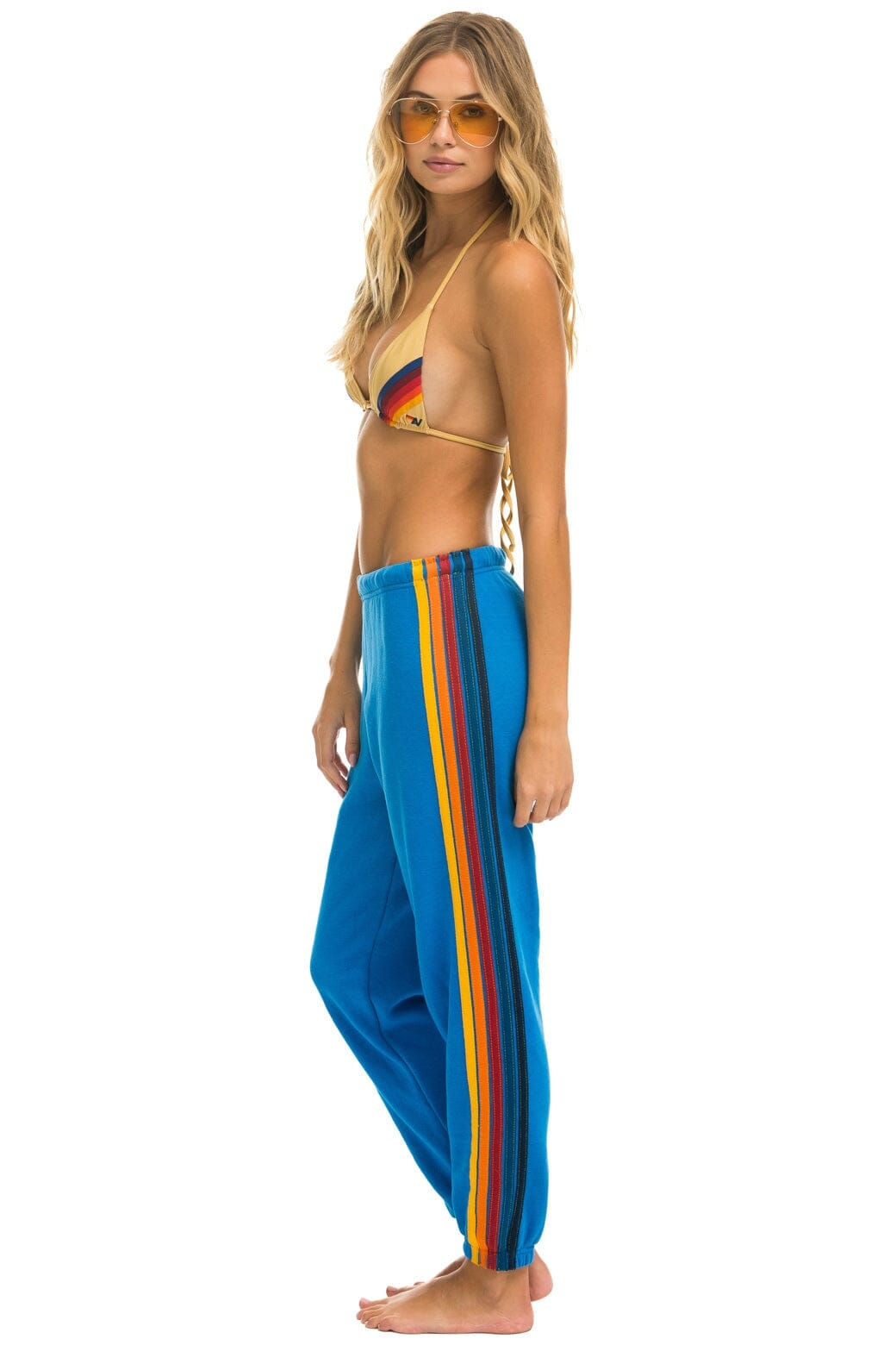 5 STRIPE SWEATPANTS - OCEAN Women's Sweatpants Aviator Nation