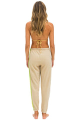 5 STRIPE SWEATPANTS - SAND // PINK // GREEN Women's Sweatpants Aviator Nation