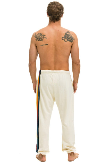 5 STRIPE SWEATPANTS - VINTAGE WHITE Men's Sweatpants Aviator Nation