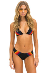 5 STRIPE TRIANGLE BIKINI TOP - BLACK Swim Aviator Nation