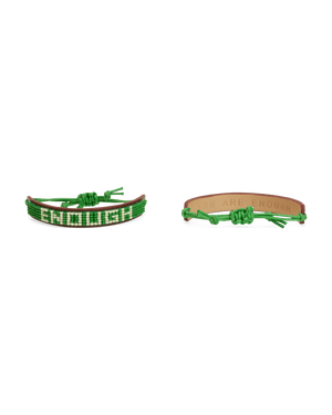 Aviator Nation X ENOUGH Beaded Leather Bracelet