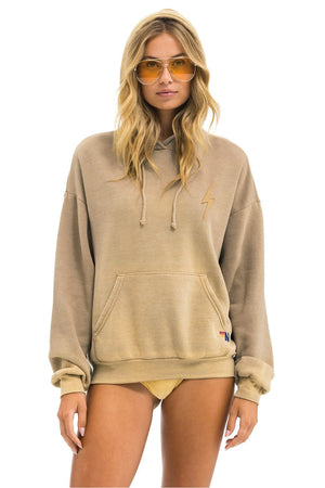 BOLT STITCH 2 RELAXED PULLOVER HOODIE - FADED TAN