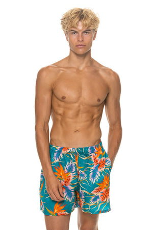 MEN'S COTTON LUXE POPLIN RELAXED SHORT - BLUE // HAWAII