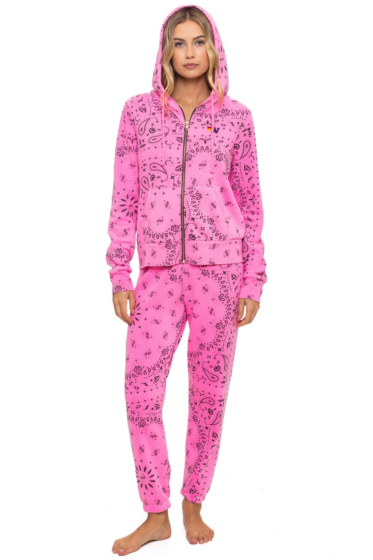 BANDANA SWEATPANTS - NEON PINK