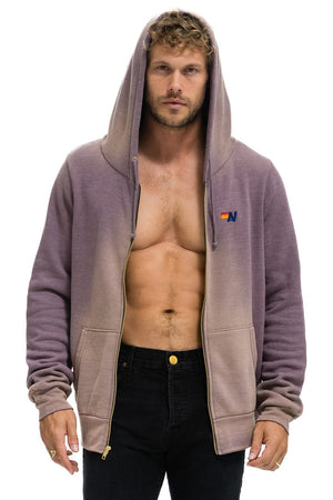 ESSENTIAL ZIP HOODIE - FADED MOCHA