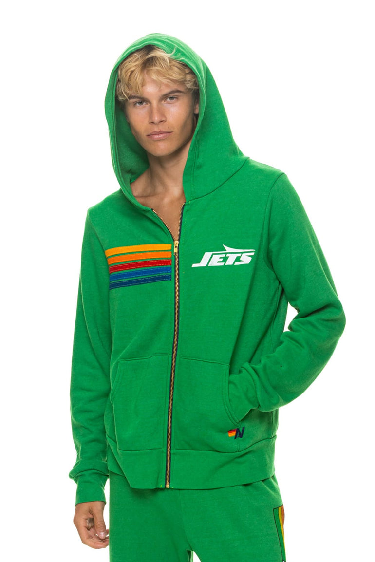 NEW YORK JETS ZIP HOODIE - KELLY GREEN