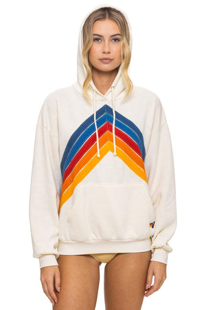 MOUNTAIN STITCH CHEVRON PULLOVER HOODIE RELAXED - VINTAGE WHITE