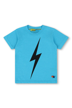 KID'S BOLT TEE - NEON BLUE