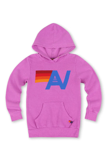 KID'S LOGO PULLOVER HOODIE - NEON PURPLE