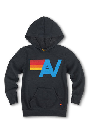 KID'S LOGO PULLOVER HOODIE - CHARCOAL