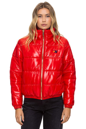 BOLT LUXE APRES PUFFER JACKET - GLOSSY CHERRY