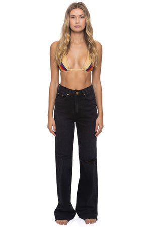 HI RISE WIDE LEG BOLT GYPSY WOMENS JEAN - VINTAGE BLACK