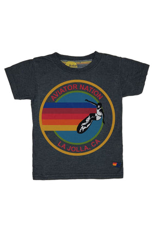KID'S AVIATOR NATION LA JOLLA TEE - CHARCOAL