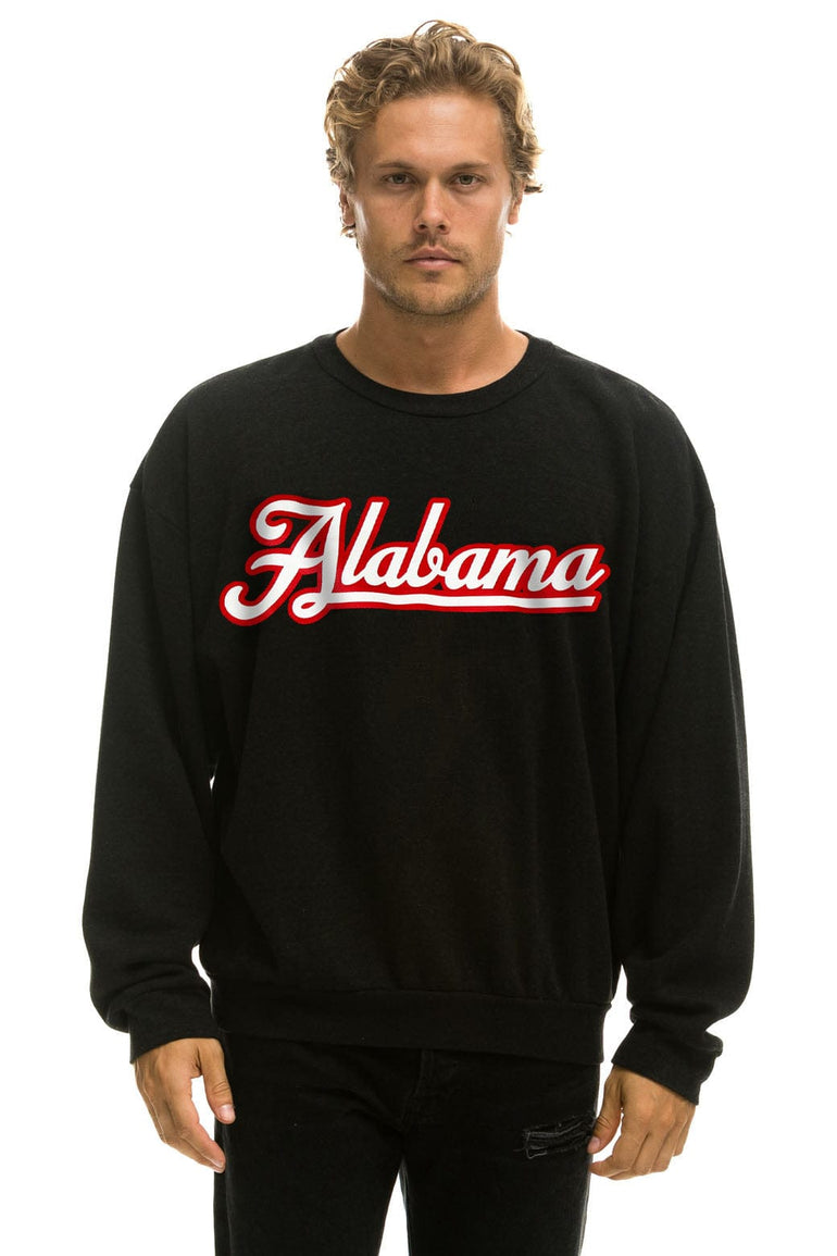 UNIVERSITY OF ALABAMA RELAXED CREW SWEATSHIRT - BLACK