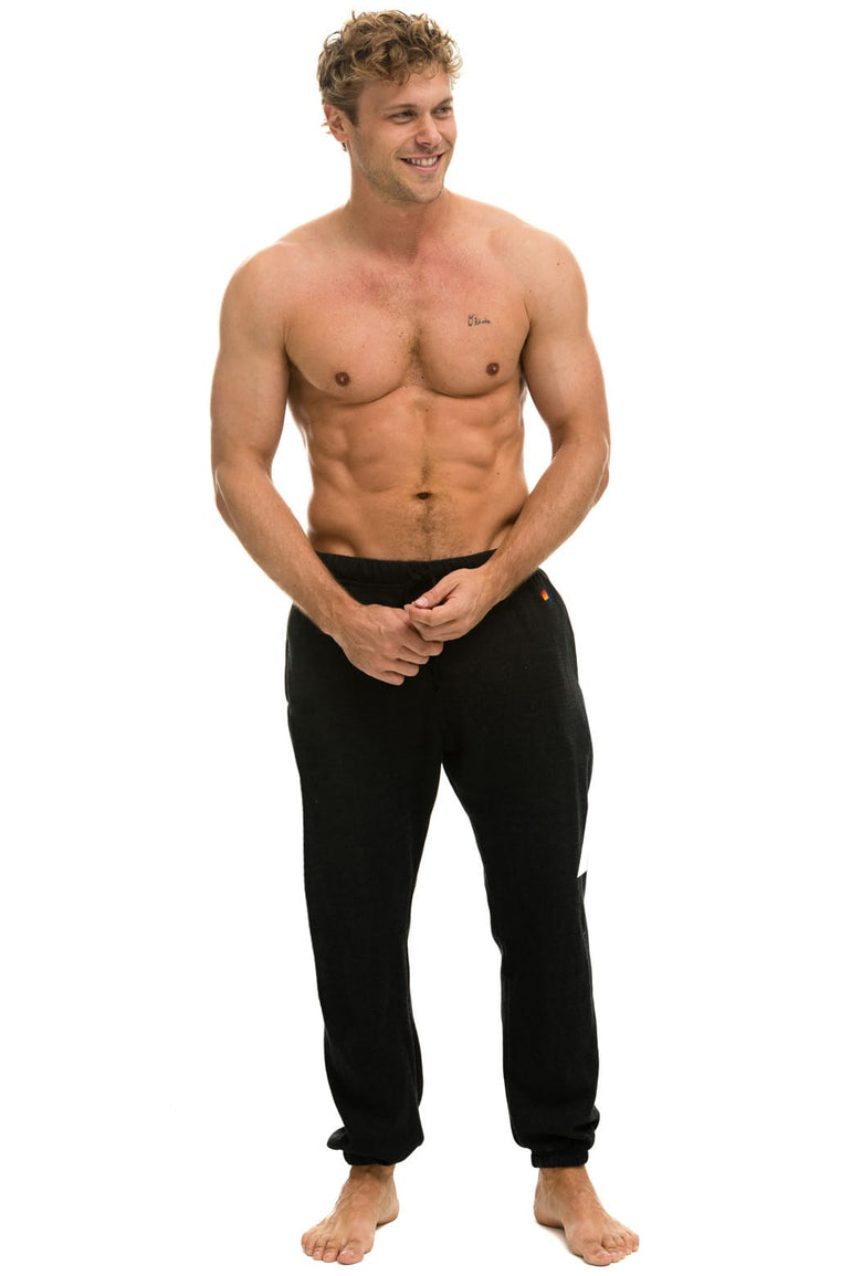 BOLT PRINT SWEATPANTS - BLACK // WHITE