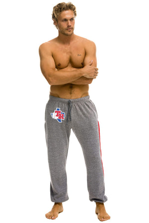 TEXAS RANGERS 5 STRIPE UNISEX SWEATPANTS - HEATHER // USA