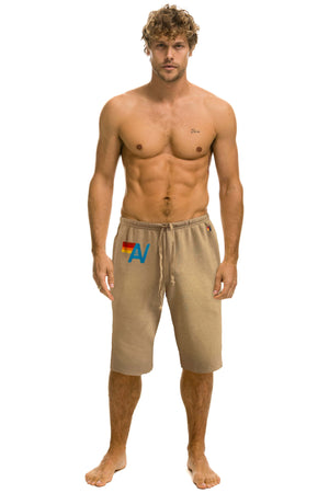 VINTAGE LOGO MENS SWEATSHORTS - FADED TAN