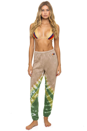 HAND DYED V SWEATPANTS - TIE DYE SAND // JUNGLE