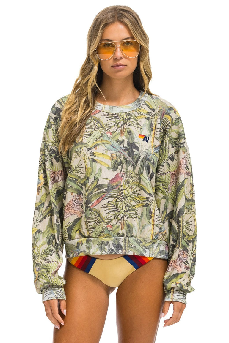 JUNGLE RELAXED CREW SWEATSHIRT - SAND