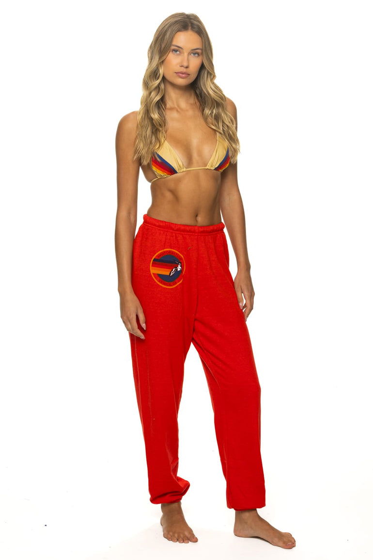 AVIATOR NATION SWEATPANTS - NEON RED