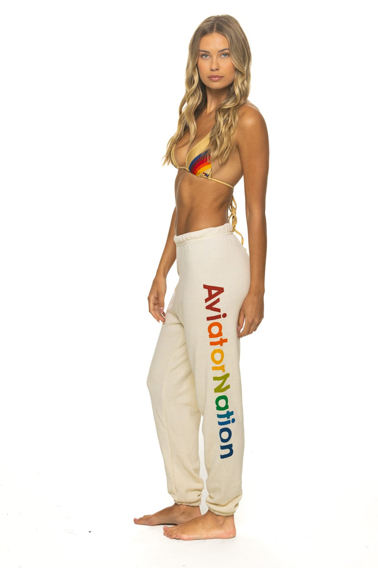 AVIATOR NATION VENICE SWEATPANTS - VINTAGE WHITE