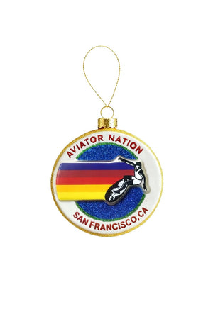 AVIATOR NATION SAN FRANCISCO - BLOWN GLASS ORNAMENT