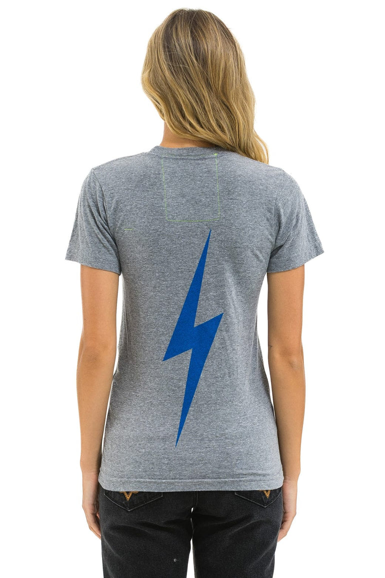 LOS ANGELES DODGERS BOLT CREW TEE - HEATHER GREY
