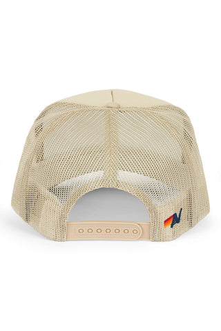PRAY FOR SNOW VINTAGE TRUCKER HAT - KHAKI - back