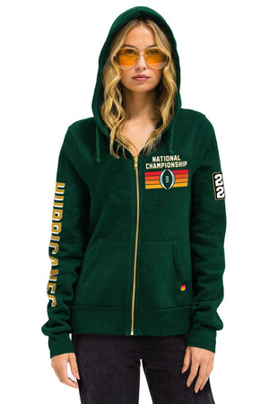 UNIVERSITY OF MIAMI CFP 2026 UNISEX ZIP HOODIE - MIAMI GREEN