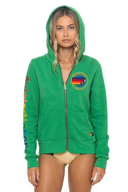 AVIATOR NATION ZIP HOODIE - KELLY GREEN