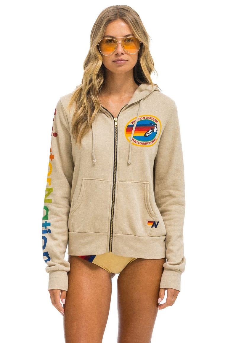 AVIATOR NATION HAMPTONS HOODIE - SAND