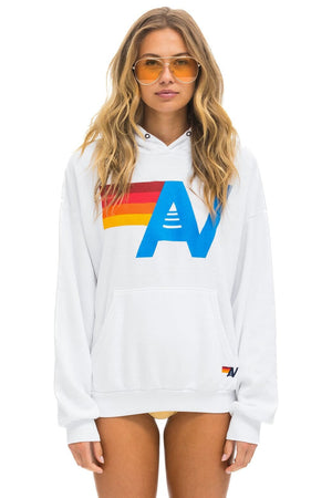 LOGO PULLOVER RELAXED HOODIE - WHITE
