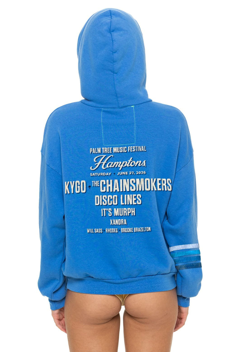 PALM TREE FEST HAMPTONS 2026 PULLOVER HOODIE RELAXED - COBALT