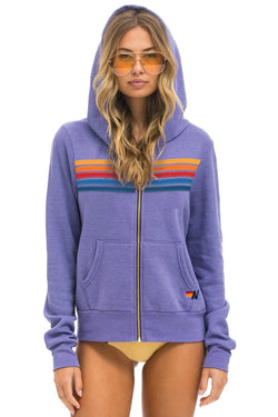 5 STRIPE HOODIE - LAVENDER