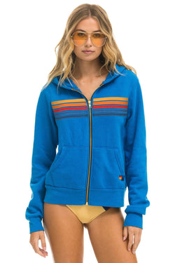 5 STRIPE HOODIE - OCEAN