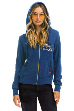 SEATTLE SEAHAWKS HELMET ZIP HOODIE - ROYAL
