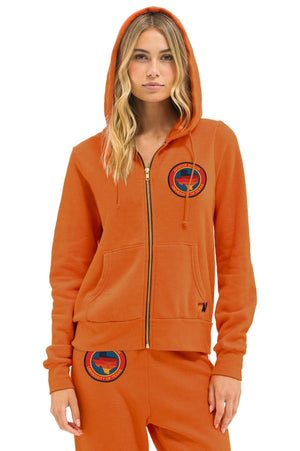 UNIVERSITY OF TEXAS CIRCLE PRINT ZIP HOODIE - BURNT ORANGE