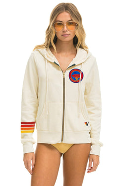 UNIVERSITY OF TEXAS CIRCLE HOOK 'EM ZIP HOODIE - VINTAGE WHITE