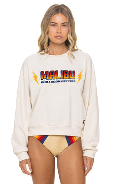 MALIBU CHILI COOK-OFF 2026 RELAXED CREW SWEATSHIRT - VINTAGE WHITE