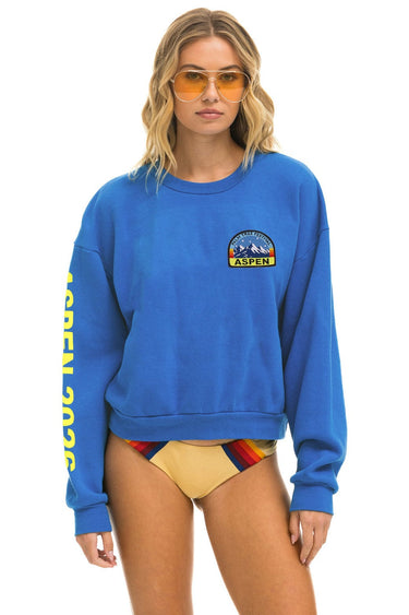 PALM TREE FEST ASPEN 2026 CREW SWEATSHIRT RELAXED - COBALT
