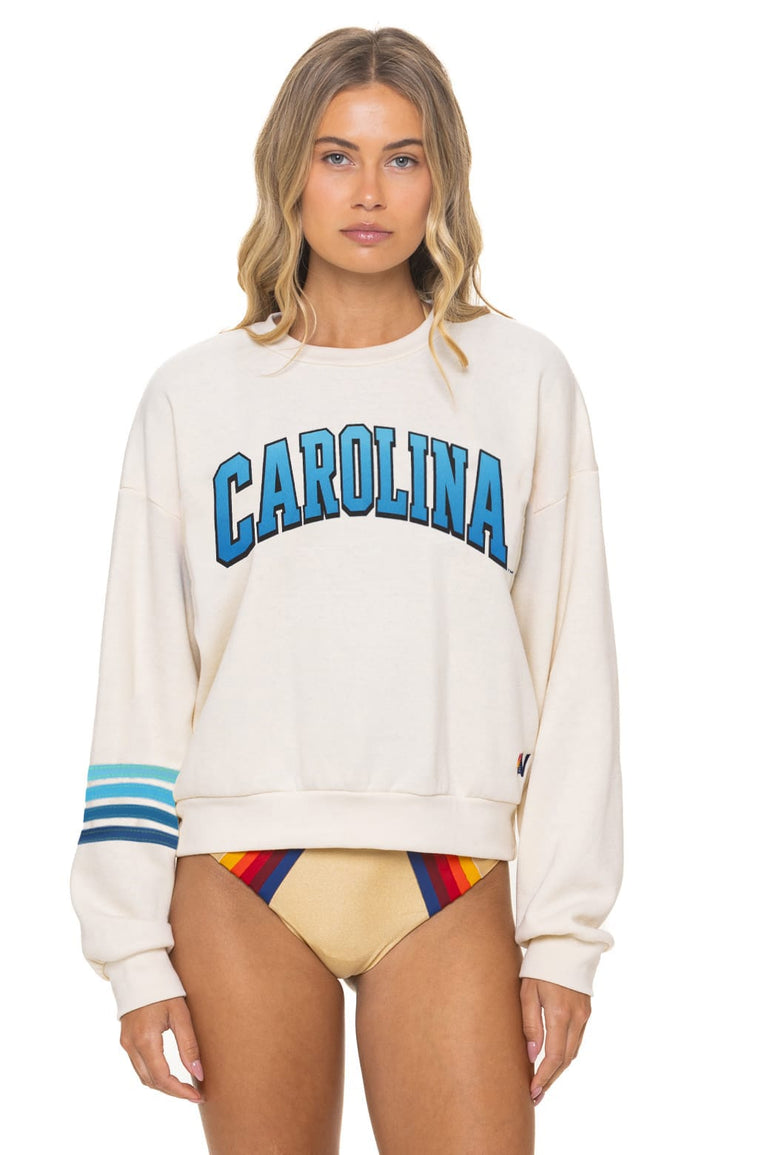 UNC 2026 RELAXED CREW SWEATSHIRT - VINTAGE WHITE